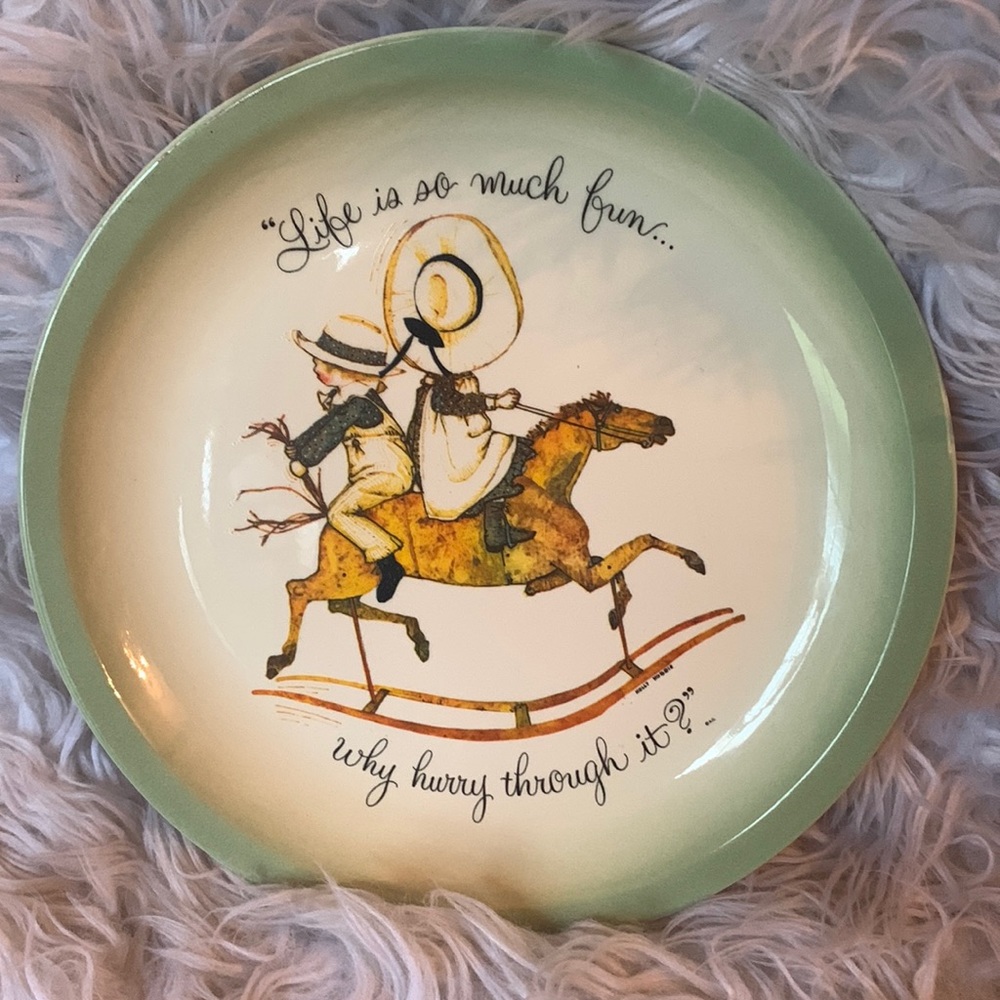 HOLLY HOBBIE “LIFE IS SO FUN…WHY HURRY THROUGH IT?” Collectible Plate!